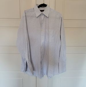 Joseph Aboud, Light Blue and white striped, 16in neck, (34/35)